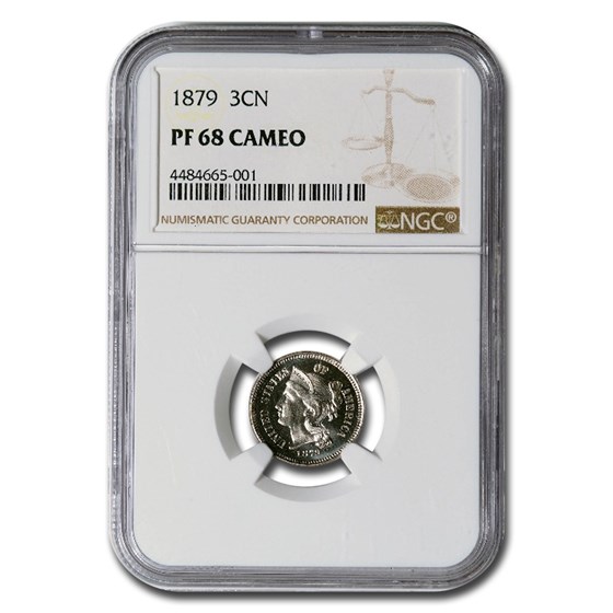 1879 Three Cent Nickel PF-68 Cameo NGC 1879 Three Cent Nickel PF-68 Cameo NGC